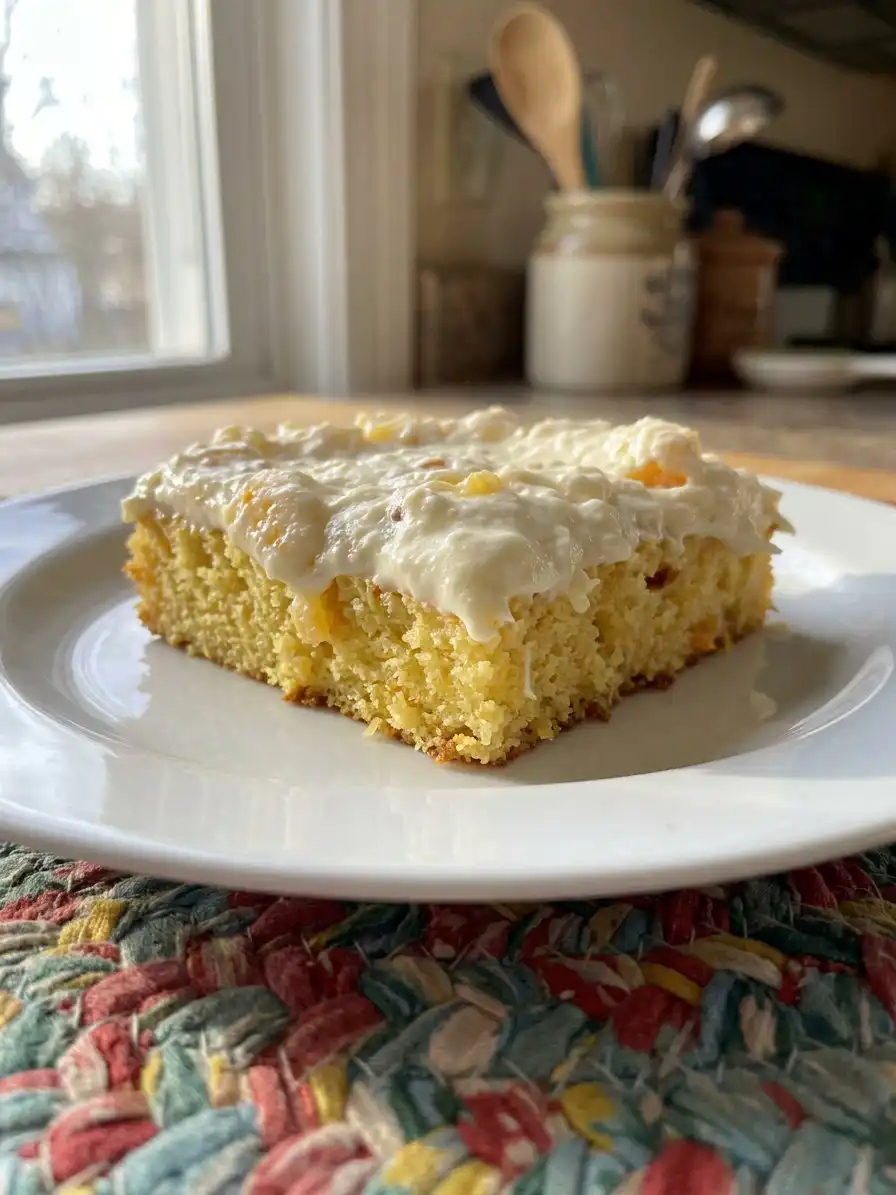 Mandarin Orange Cake 13 Checking mandarin orange cake with a toothpick