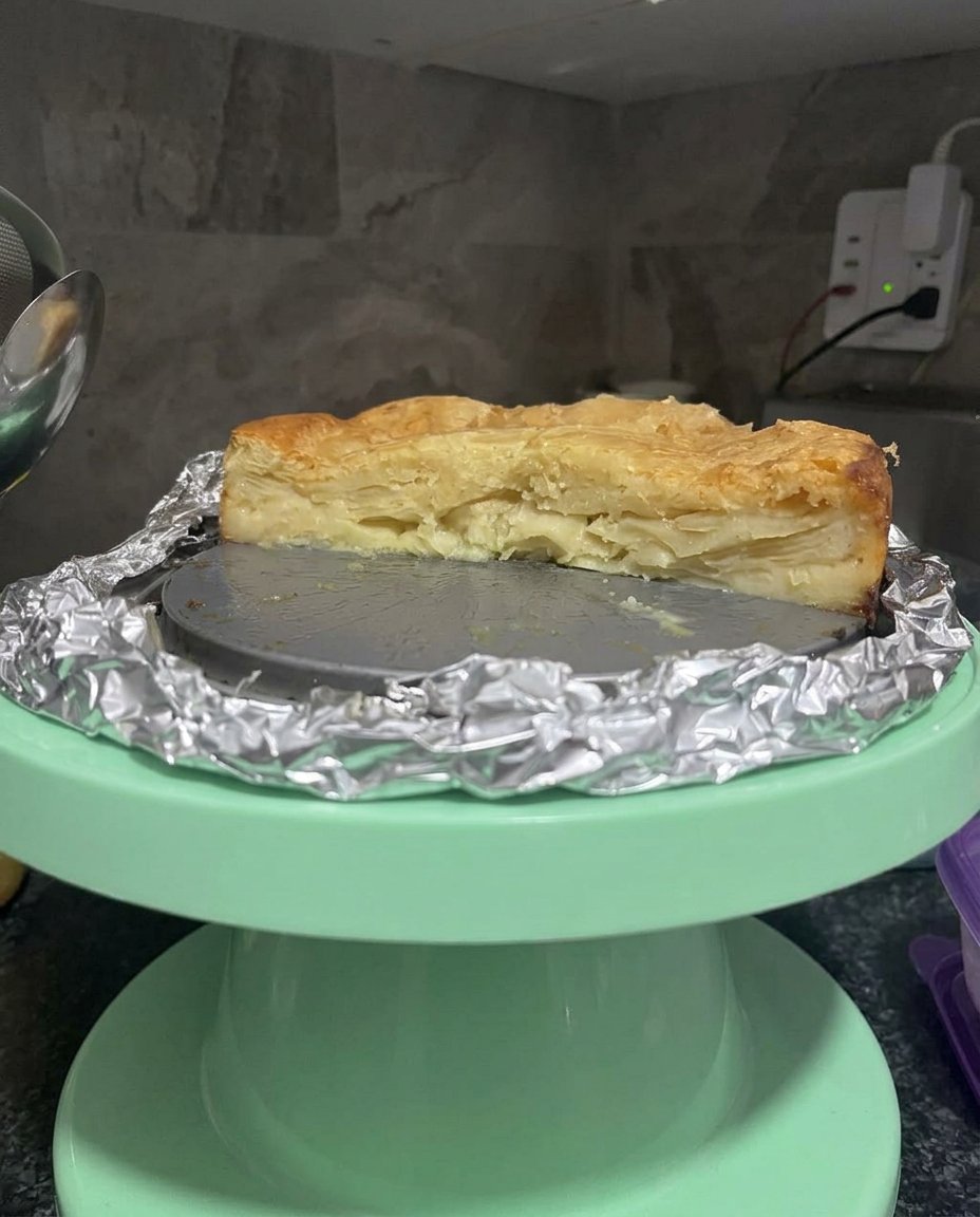 Wet and dry ingredients for apple cake before mixing