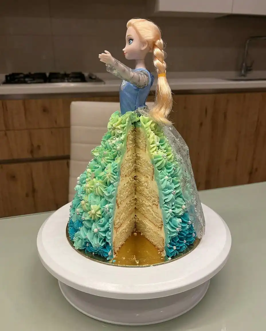 Measured ingredients for Elsa cake recipe
