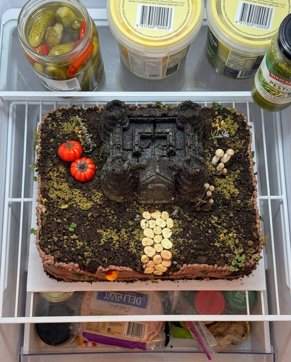 Castle Cake 12 Frosting and ice cream cones prepared for building a castle cake