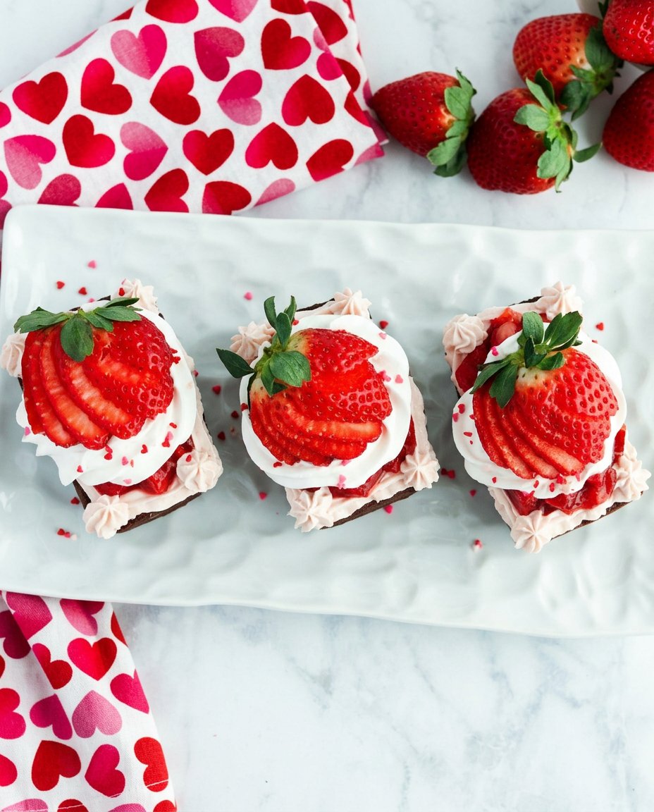 Chocolate Strawberry Cake 10 A beautiful slice of chocolate strawberry cake on a vintage china plate showing the layers of filling.