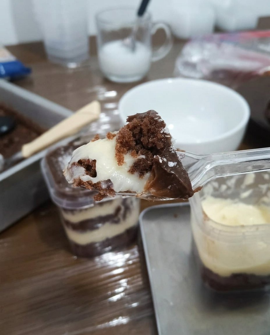 Jar Cake 13 Using a circle cutter to make cake rounds for assembly in jars