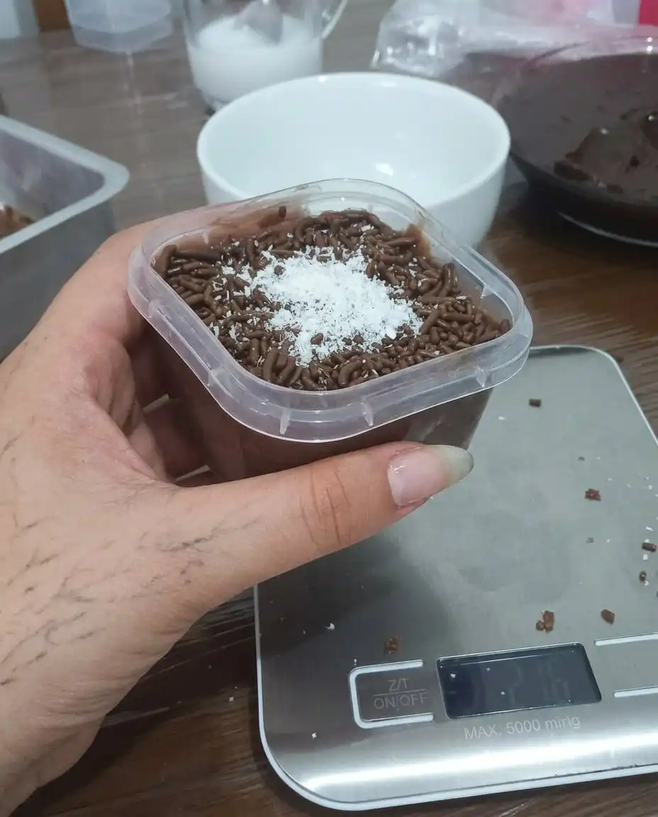 Baking ingredients for jar cake including flour butter and rainbow sprinkles