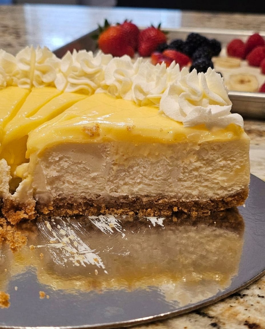 Fresh lemons, cream cheese blocks, and graham crackers arranged on a kitchen counter.