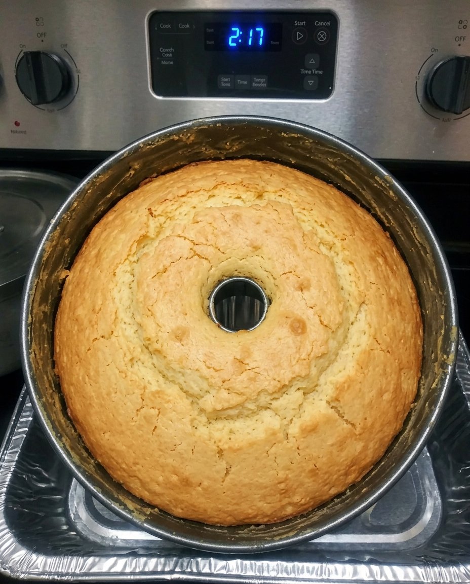 7 Up Cake 2 14 A 7 up cake with smooth white glaze drizzling down the sides