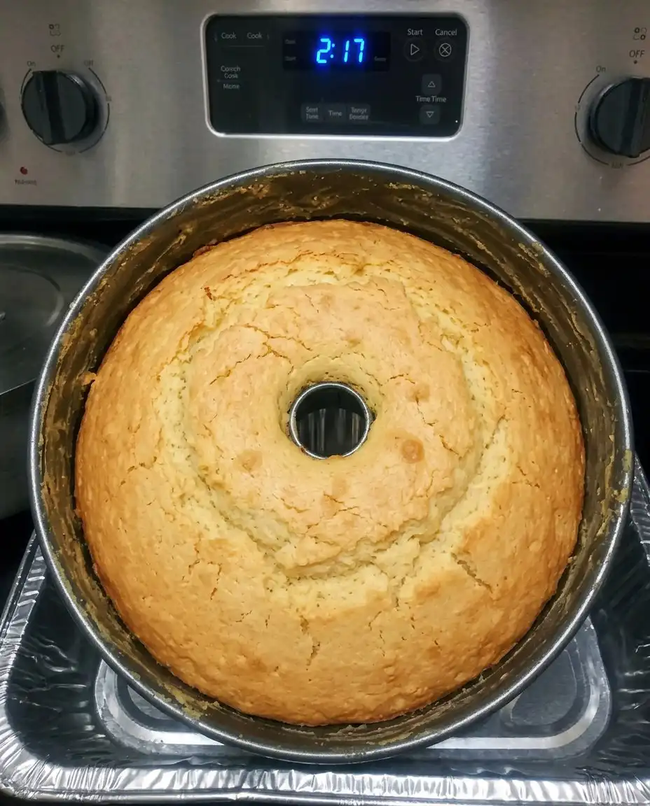 7 Up Cake 2 14 A 7 up cake with smooth white glaze drizzling down the sides