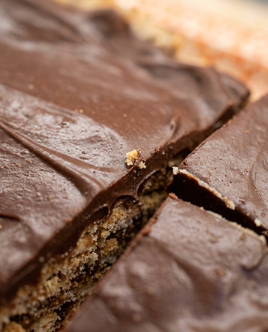 Chocolate Ganache Cake 14 A professional slice of chocolate ganache cake on a white plate