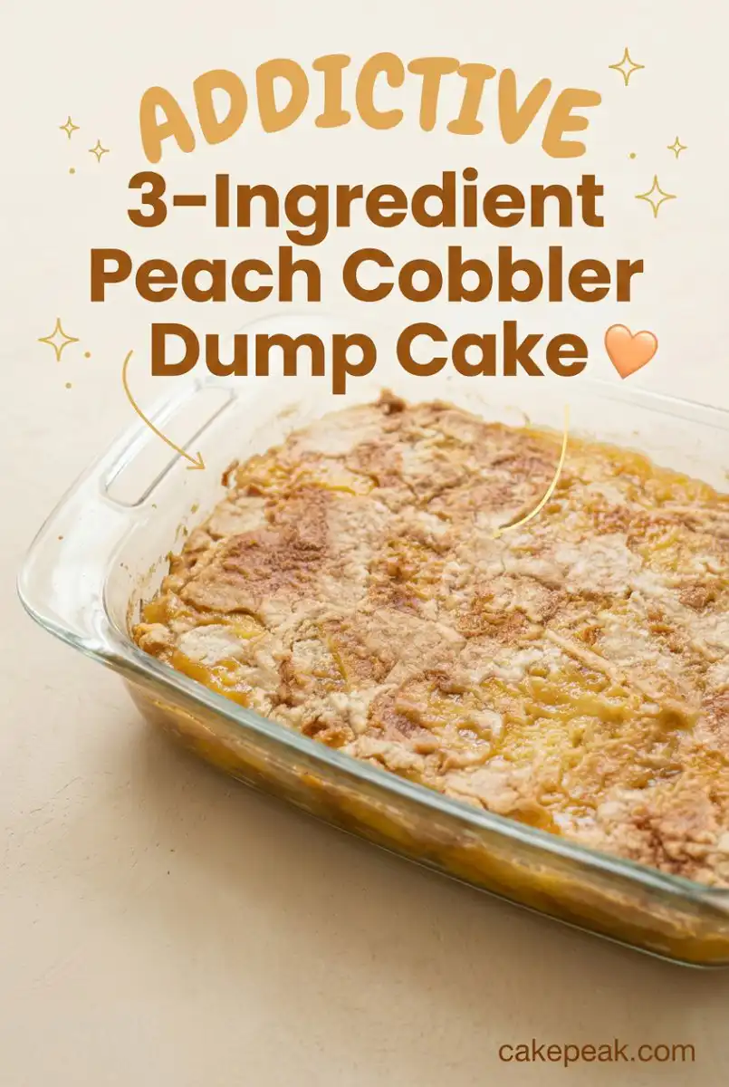 Quick 3-Ingredient Peach Cobbler Dump Cake - This Peach Cobbler Dump Cake Is The Perfect Dessert!