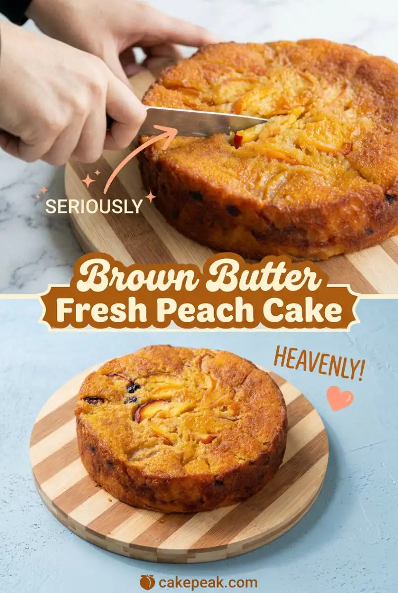 Brown Butter Fresh Peach Cake: The Most Delicious Peach Cake Recipe for Your Next Summer Gathering.