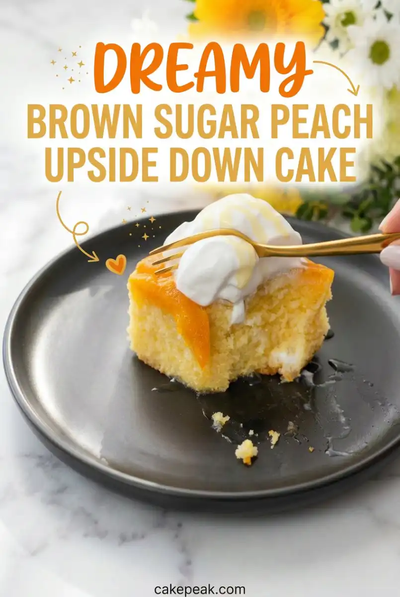 Best Brown Sugar Peach Upside Down Cake: A Moist Homemade Peach Upside Down Cake Dessert Recipe!