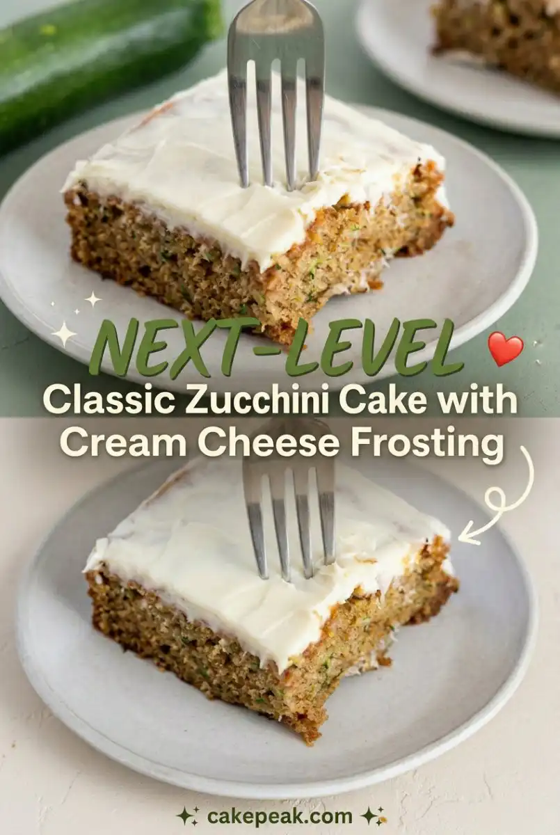 Classic Zucchini Cake with Cream Cheese Frosting - The Best Zucchini Cake Recipe You Will Love.
