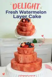 Fresh Watermelon Layer Cake: The Ultimate Refreshing Treat for Your Next Watermelon Cake Birthday.