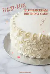 Elegant Peach Buttercream Birthday Cake Designs: The Perfect Peach Colour Cake for Your Next Party.