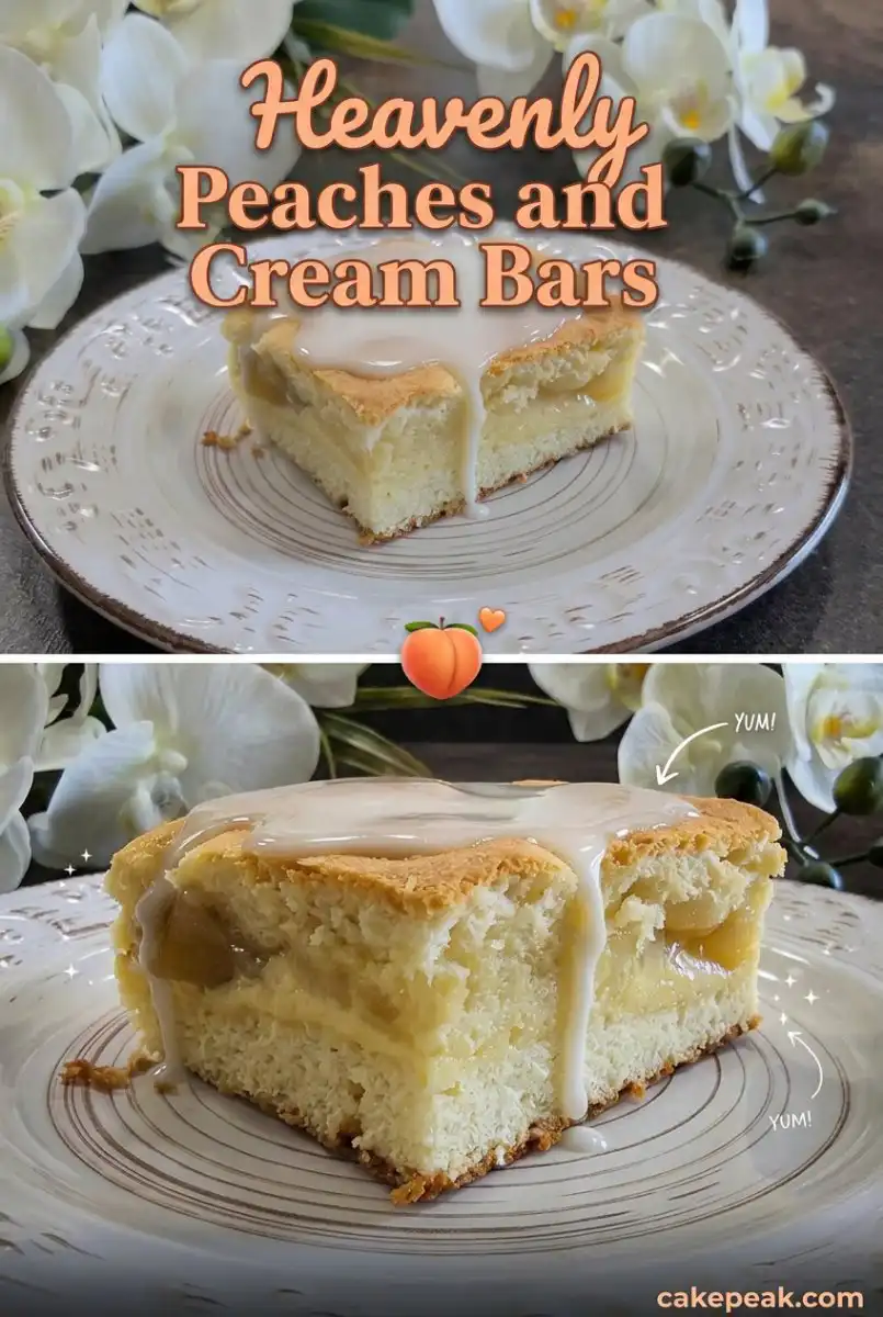 Peaches and Cream Bars: A Creamy Peach Cake Recipe Better Than Any Peach Cobbler Dump Cake Idea!