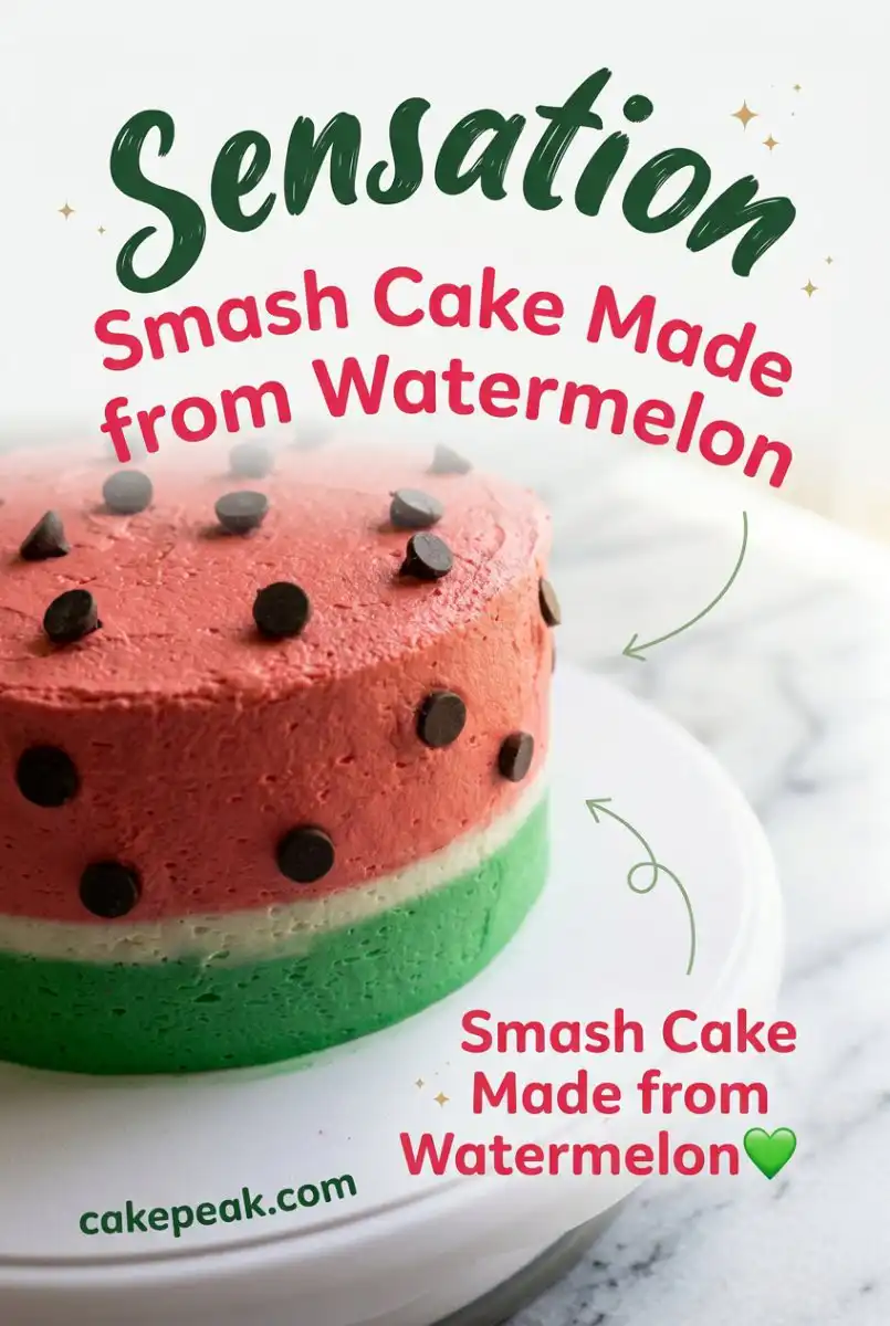 Healthy Smash Cake Made from Watermelon: Perfect Watermelon Cake for Baby 6 Months Old Fun Idea!