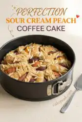 Sour Cream Peach Coffee Cake - The Best Moist and Fluffy Homemade Peach Coffee Cake Recipe Ever!