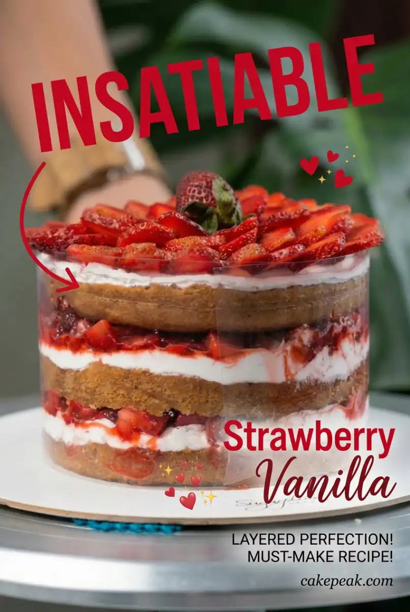 Tasty Strawberry Vanilla Cake Recipe: Easy Strawberry Layer Cake and 3 Layer Cake Birthday Design