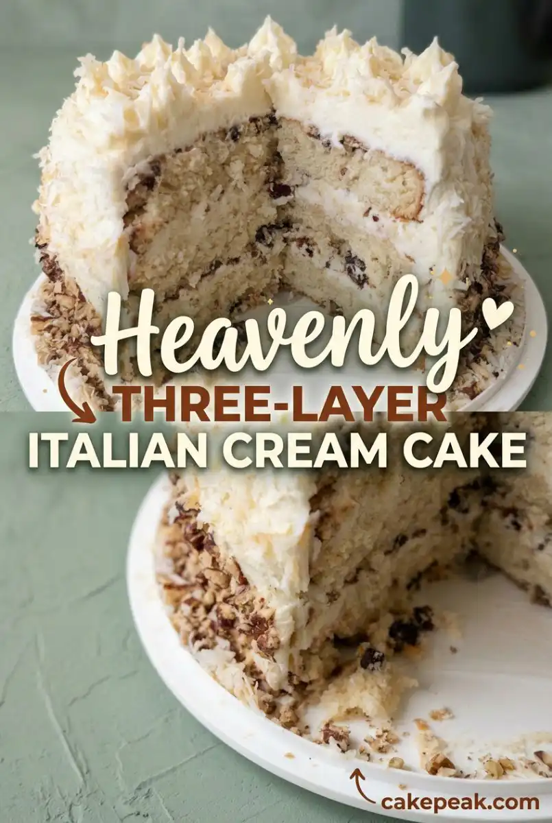 Homemade Three-Layer Italian Cream Cake: A Moist 3 Layer Cake Recipe Perfect for Every Celebration!