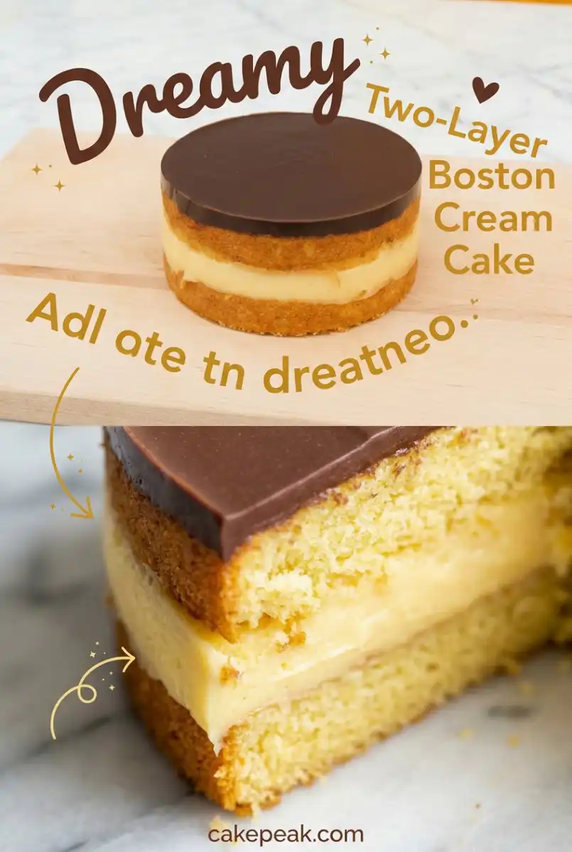Easy Two-Layer Boston Cream Cake Recipe: The Best way to Make a Classic two layer cake for Dessert