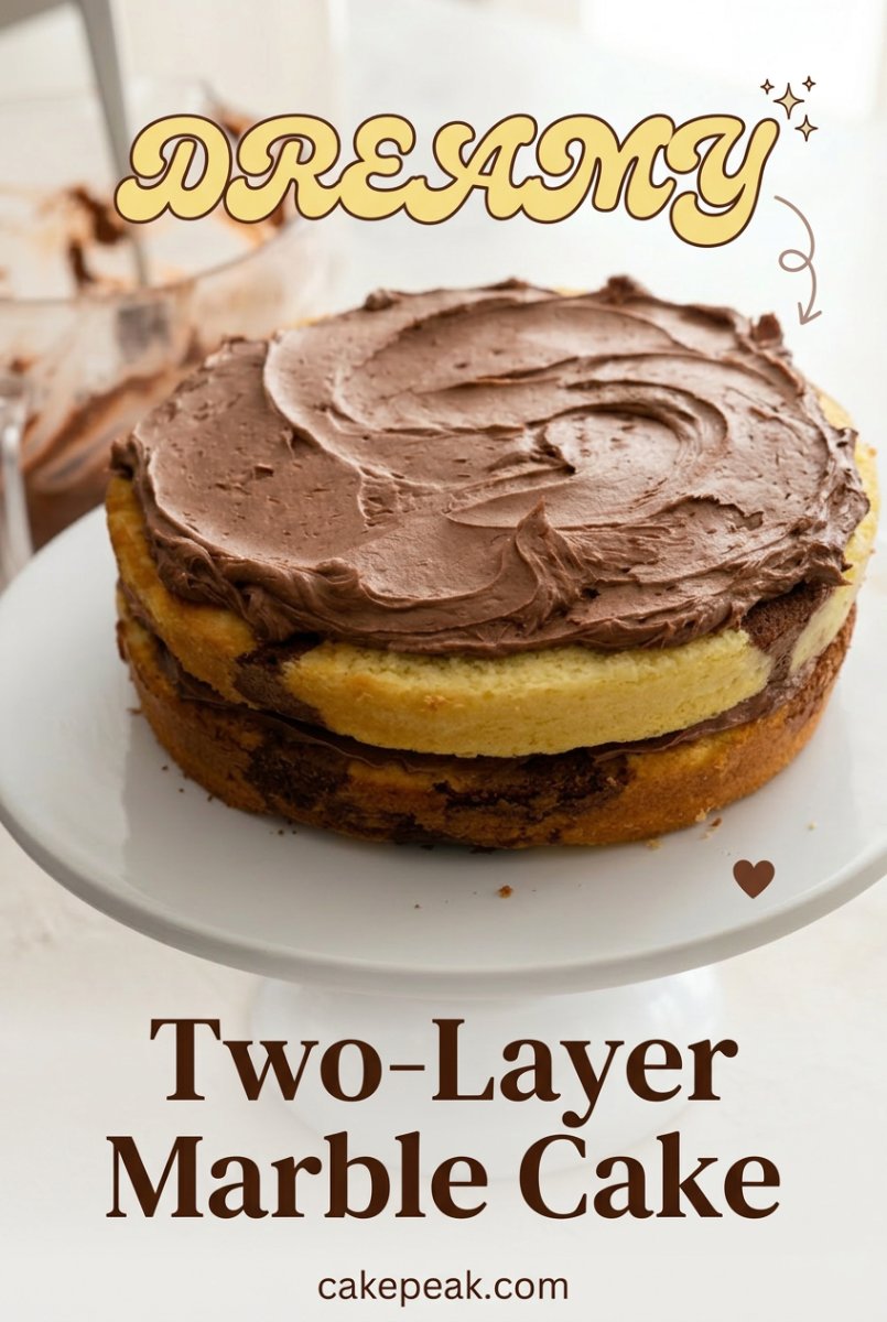 Two-Layer Marble Cake 17 Make This Beautiful Two-Layer Marble Cake Featuring a Stunning and Easy 2 Layer Cake Design Today!