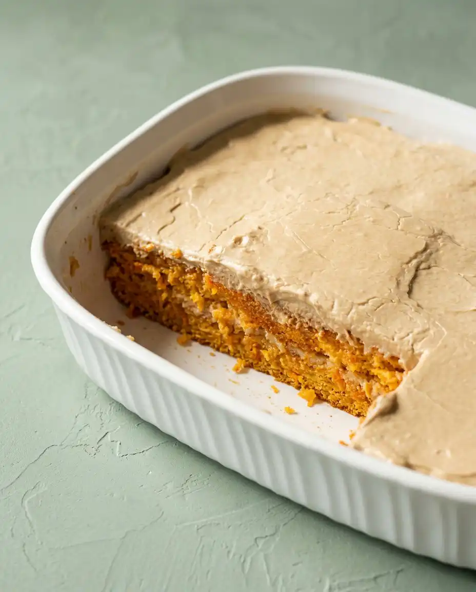 A hand mixer beating the brown sugar frosting for a Peach Cake with Brown Sugar Frosting in an ice bath.