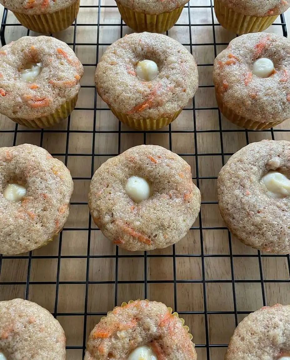 Carrot Cake Zucchini Muffins 10 A close up shot of a carrot cake zucchini muffin with a moist crumb and visible shredded carrots