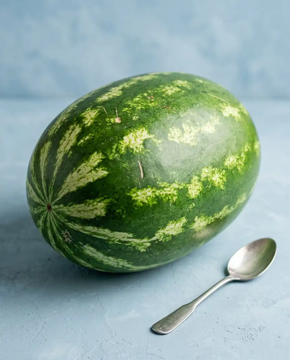 Fresh Watermelon Layer Cake 15 A close up of hands carving a Fresh Watermelon Layer Cake cylinder with a sharp knife.