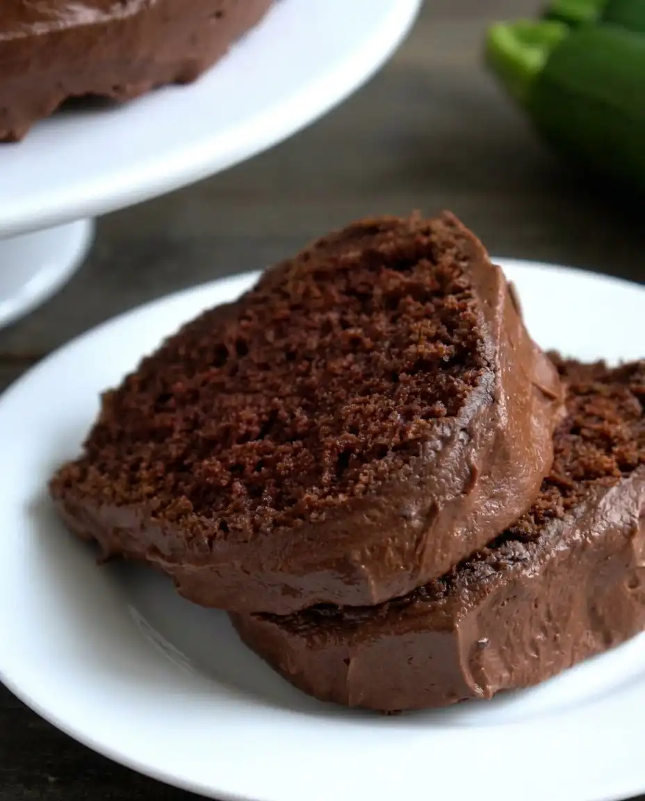 Chocolate Lover’s Zucchini Cake 10 A rich chocolate zucchini cake in a Bundt shape with chocolate frosting