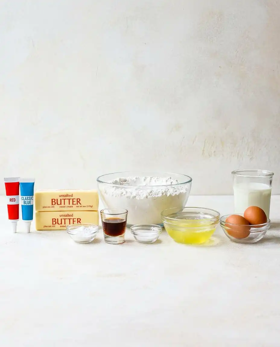 Farmhouse baking ingredients including buttermilk, eggs, and butter on a wooden table