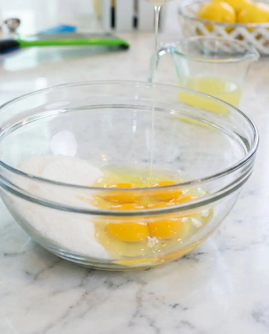 Freshly zested lemons and ripe blackberries prepared for a Blackberry Lemon Cake recipe.