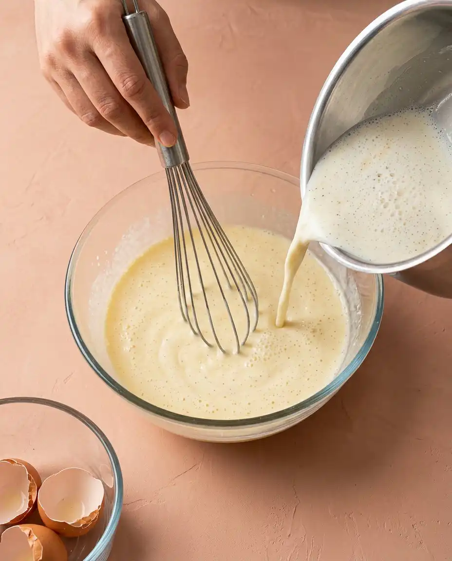 Ingredients for Two-Layer Boston Cream Cake including egg yolks half and half and cornstarch.