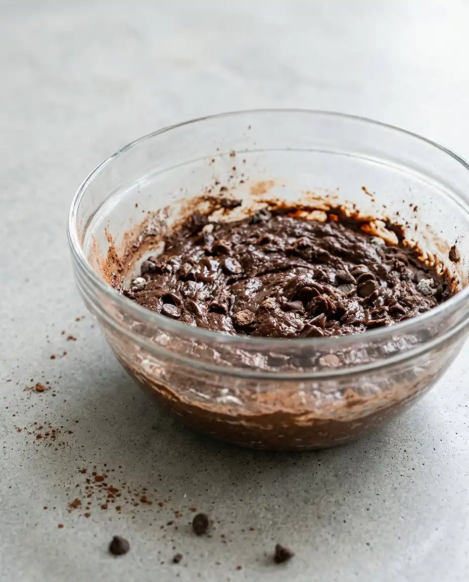 Measuring out ingredients including zucchini and chocolate chips for the cake base.
