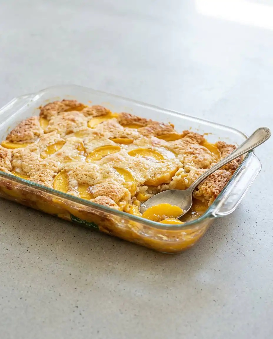 Peach Cobbler with Canned Peaches 14 Ingredients for Peach Cobbler with Canned Peaches including flour sugar and milk.