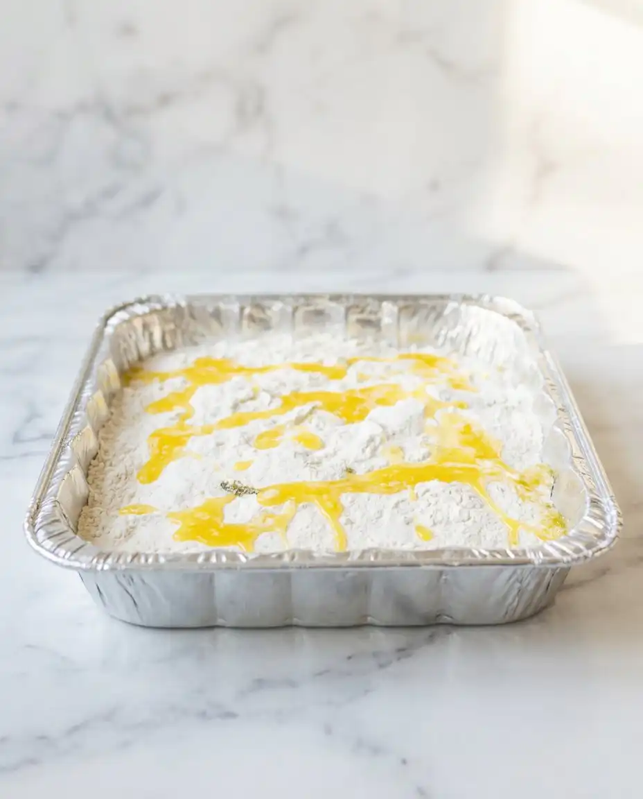 Easy Peach Pie Filling Dump Cake 14 Cans of peach pie filling and yellow cake mix for Easy Peach Pie Filling Dump Cake.