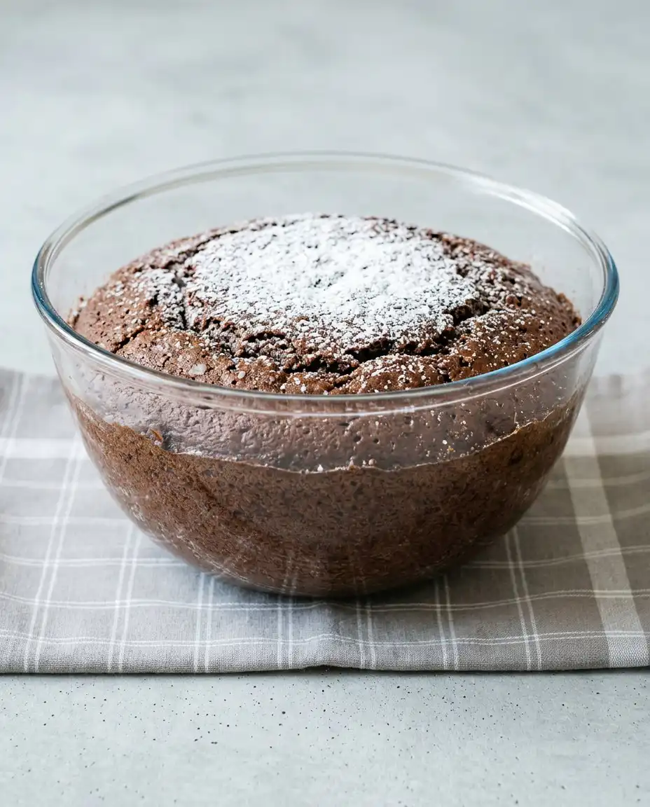 Bowls of cocoa powder, monkfruit, and grated zucchini for the Sugar-Free Chocolate Zucchini Cake.