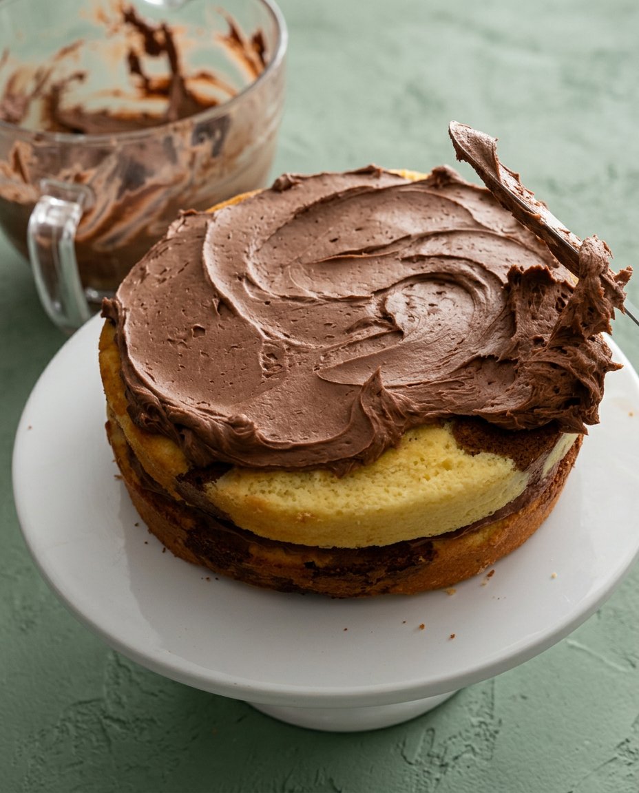 Two-Layer Marble Cake 16 Several squares of Two-Layer Marble Cake served on a platter next to a cup of coffee.