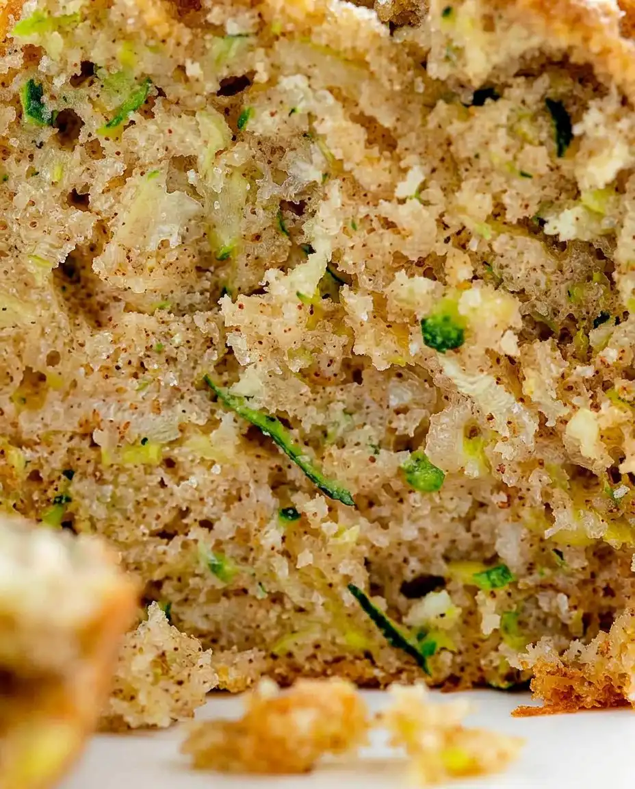 Banana Zucchini Muffins 10 Close up of a halved banana zucchini muffin showing a moist and airy crumb structure.