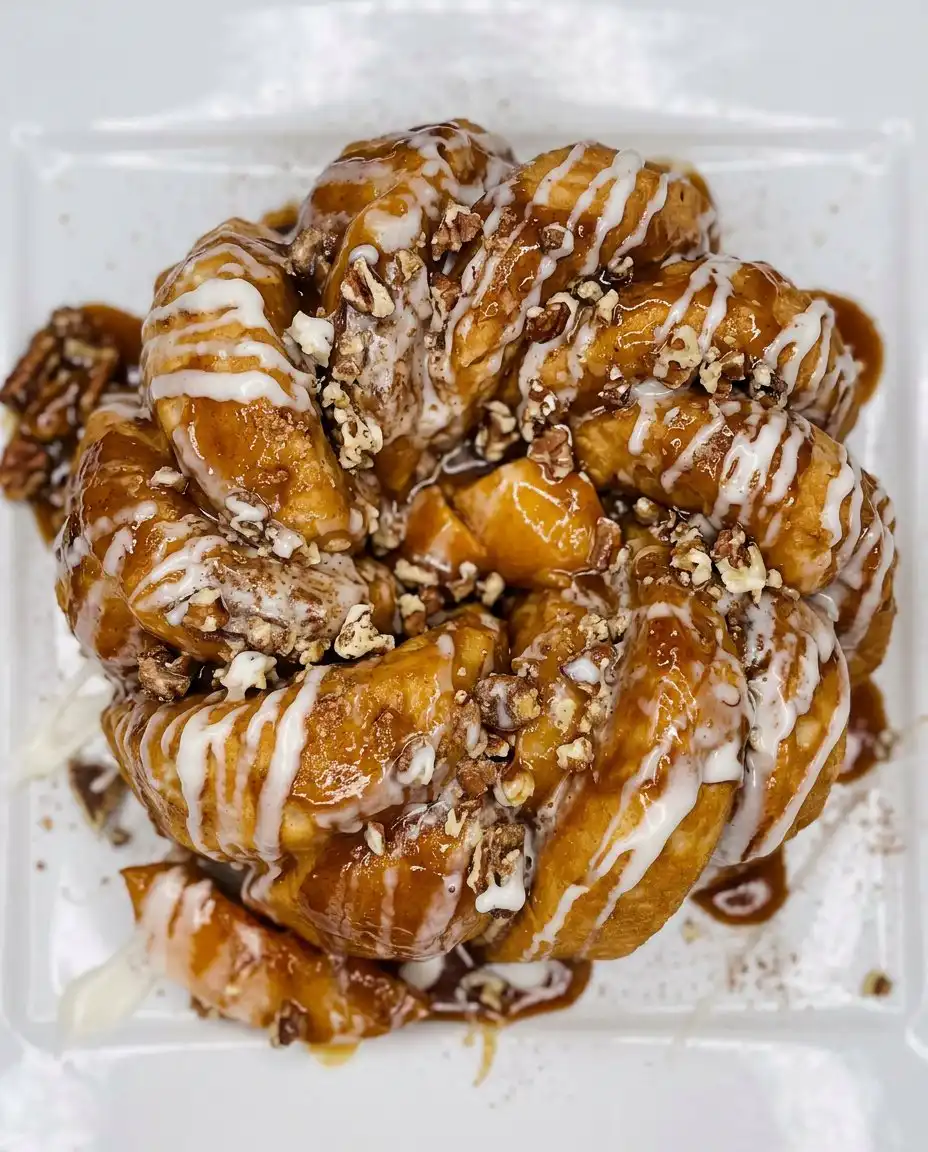 Peach Cobbler Pound Cake 2 14 A single slice of peach pound cake with a thick glaze drizzle.