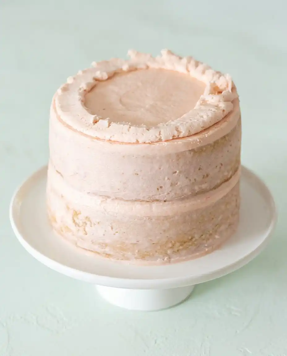 Two-Layer Smash Cake 16 A knife cutting through a Two-Layer Smash Cake to reveal the bright white internal crumb.