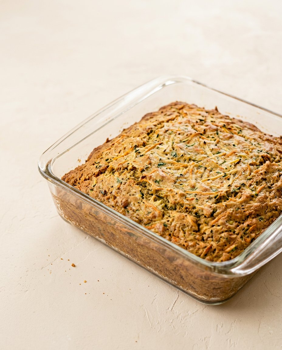 Zucchini Cake with Lemon Glaze 15 Toasted pecans being pulsed in a food processor for a Zucchini cake with lemon glaze recipe.