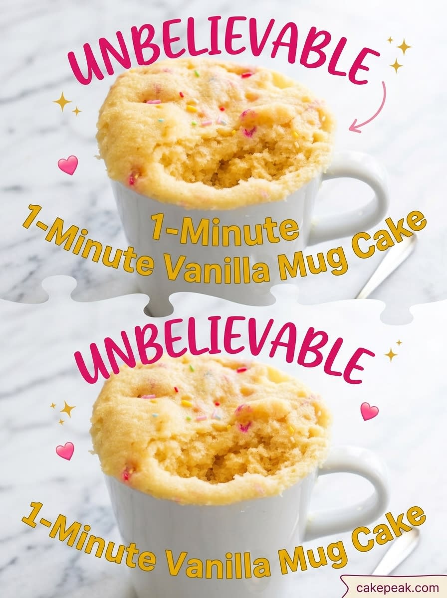 1-Minute Vanilla Mug Cake 17 1-Minute Vanilla Mug Cake: The Easiest Recipe for a Perfect Single Serving Vanilla Mug Cake Treat