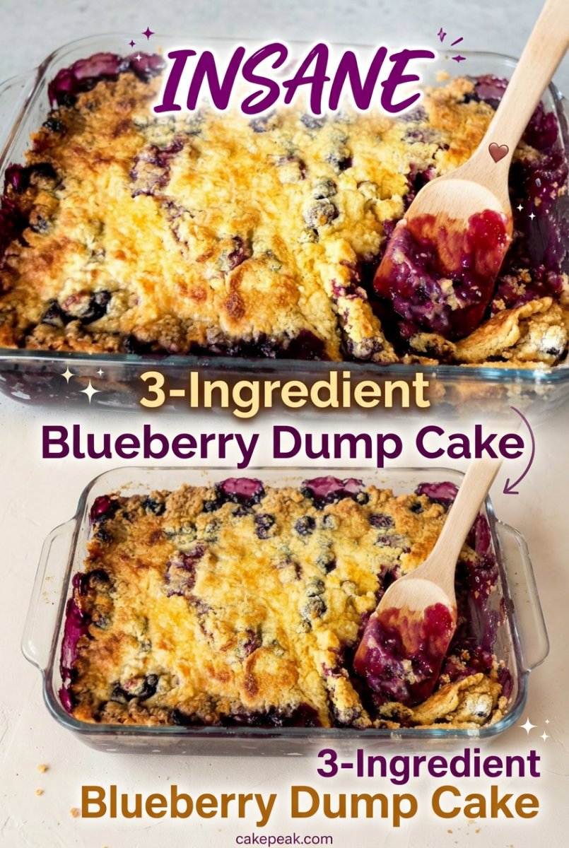 Easy 3-Ingredient Blueberry Dump Cake Recipe - The Ultimate Warm Blueberry Dump Cake Dessert