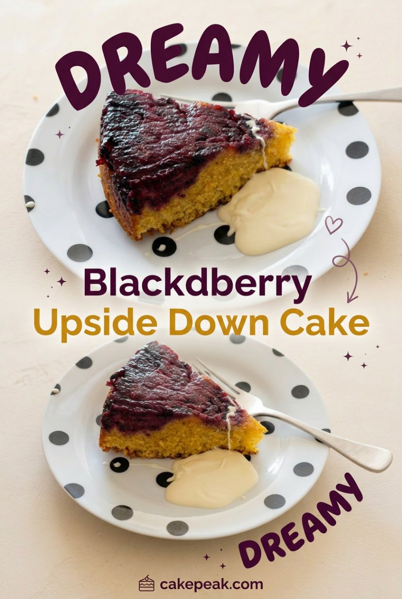 Easy Blackberry Upside Down Cake Recipe - A Beautiful and Sweet Blackberry Cake Idea