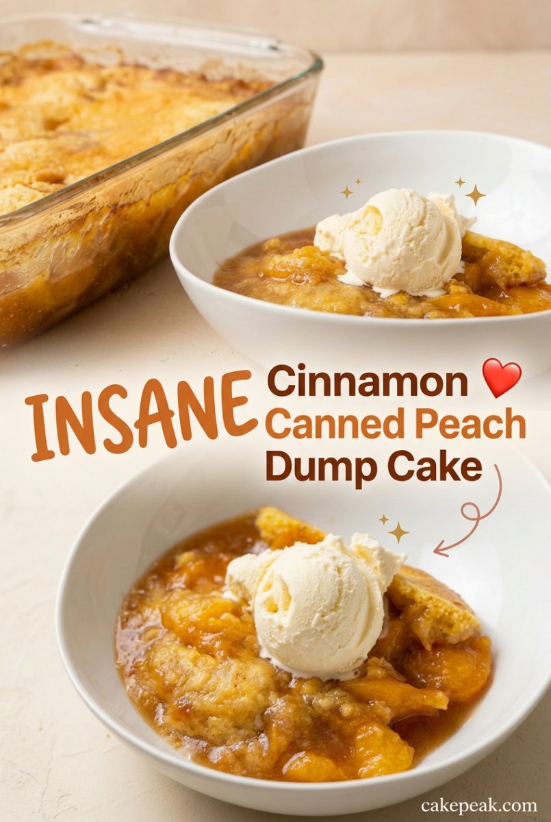 Easy Cinnamon Canned Peach Dump Cake: The Perfect Warm Peach Dump Cake With Canned Peaches Dessert