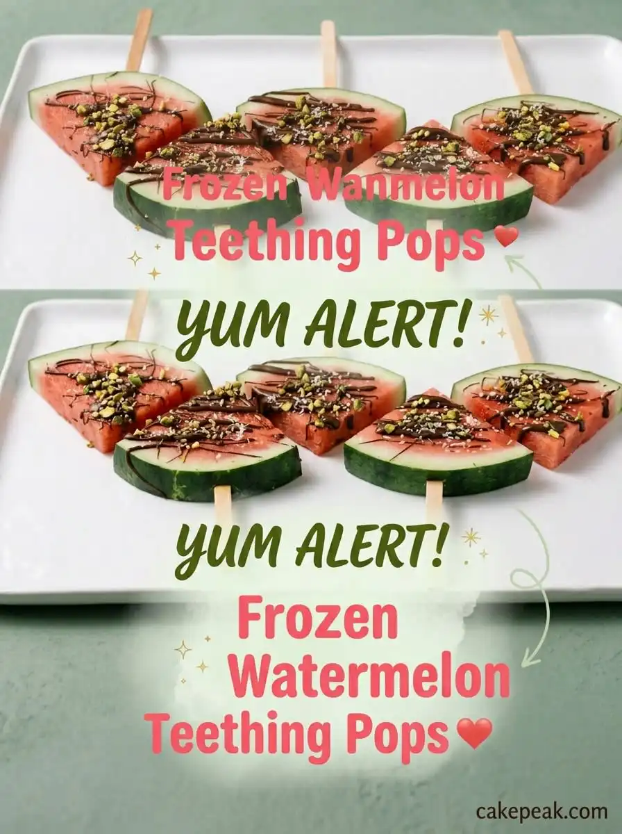 Frozen Watermelon Teething Pops: The Perfect Summer Treat for Your 6 Month Old Baby Watermelon Cake