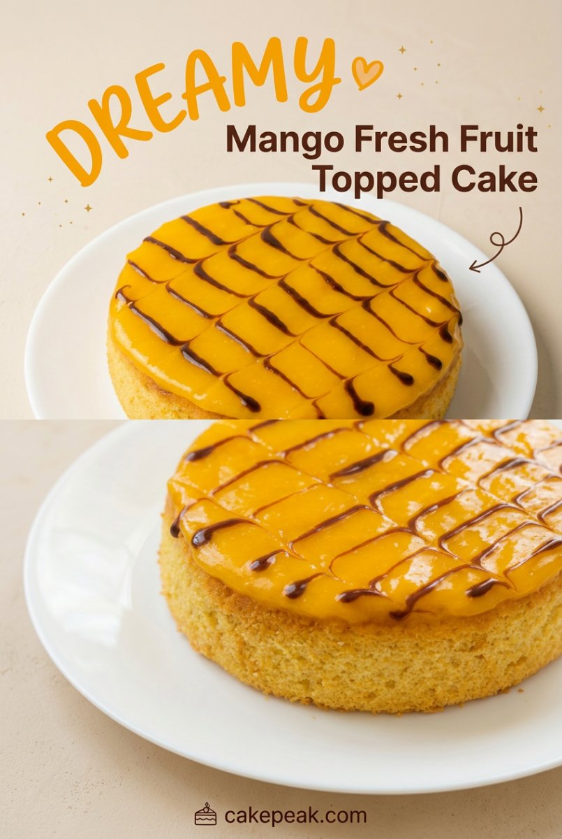 Mango Fresh Fruit Topped Cake 17 Mango Fresh Fruit Topped Cake: Stunning Mango Cake Decoration Ideas for Your Next Summer Party