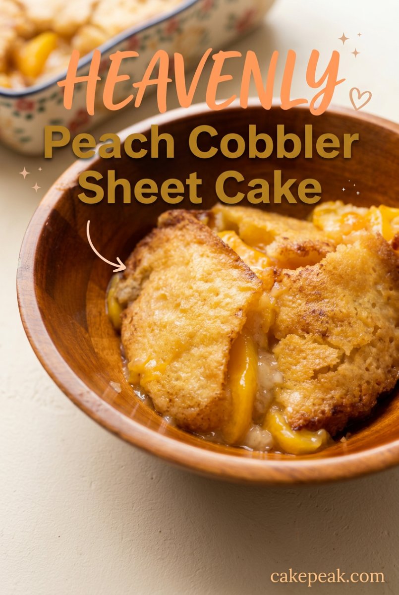 Easy Peach Cobbler Sheet Cake Recipe: The Ultimate Sweet Peach Cobbler Cake Dessert for Families