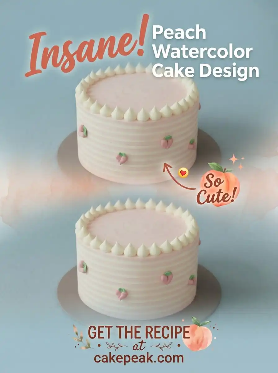 Stunning Peach Watercolor Cake Design: Elevate Your Celebration with Artistic Peach Cake Design Ideas