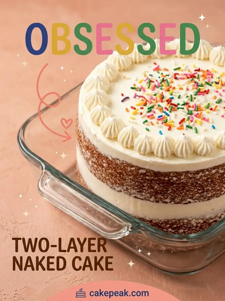 Two-Layer Naked Cake 17 Two-Layer Naked Cake: The Perfect Simple Birthday Design Idea For Your Next Homemade Celebration