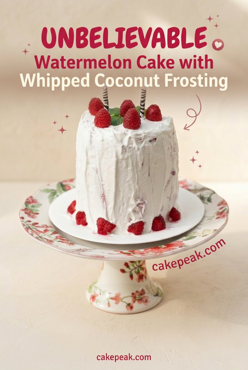 Watermelon Cake with Whipped Coconut Frosting: The Ultimate Refreshing Watermelon Birthday Cake